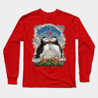 Puffin Love - Norway Long Sleeve T-Shirt