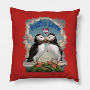 Puffin Love - Norway Pillow