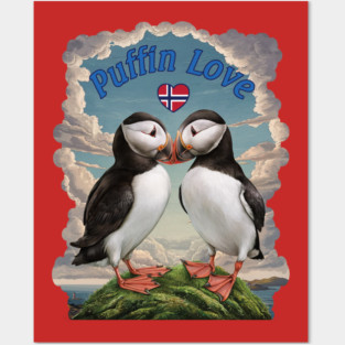 Puffin Love - Norway Posters and Art