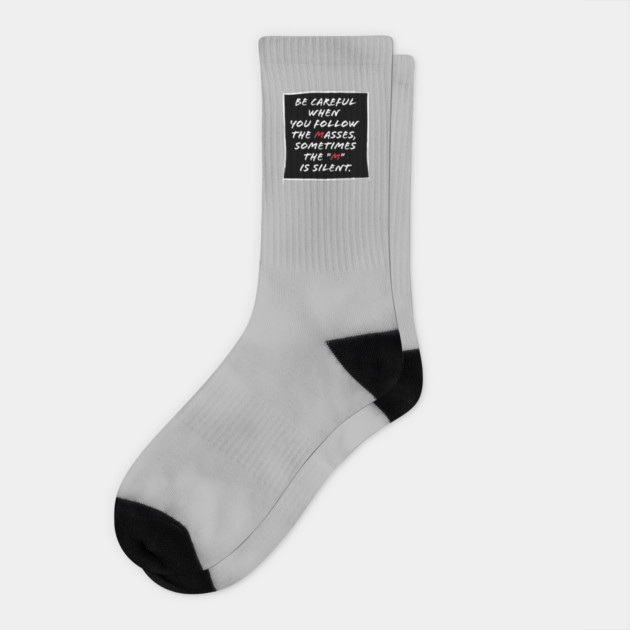 Funny Pun Quote Typography Socks by Jiyoun's Store 1