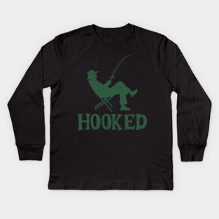 Hooked on Fishing Kids Long Sleeve T-Shirt