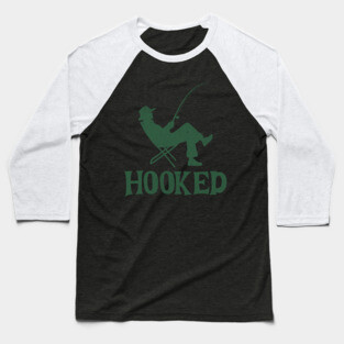 Hooked on Fishing Baseball T-Shirt