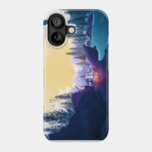 Camping in the mountains Phone Case