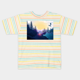 Camping in the mountains Kids T-Shirt