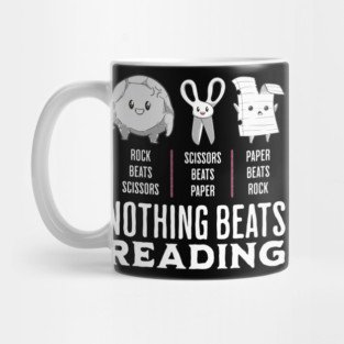 Rock Paper Scissors Reading Mug