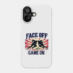 Face Off, Game On - Vintage Hockey Design Phone Case