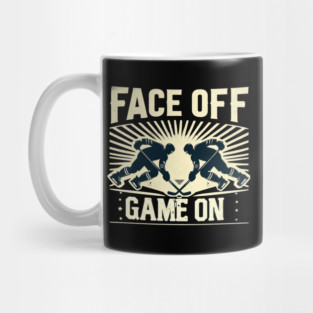 Face Off, Game On - Vintage Hockey Design Mug