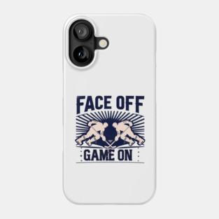 Face Off, Game On - Vintage Hockey Design Phone Case