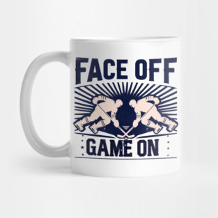 Face Off, Game On - Vintage Hockey Design Mug