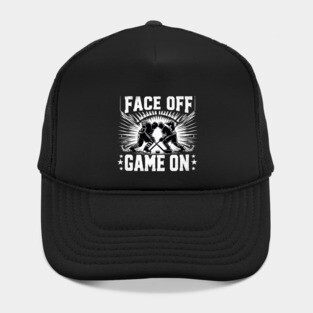 Face Off, Game On - Vintage Hockey Design Hat