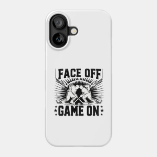 Face Off, Game On - Vintage Hockey Design Phone Case