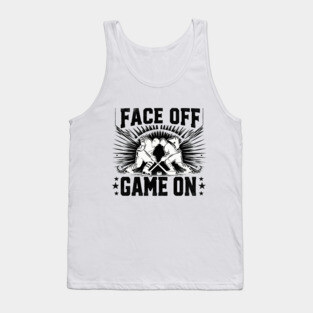 Face Off, Game On - Vintage Hockey Design Tank Top
