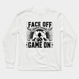 Face Off, Game On - Vintage Hockey Design Long Sleeve T-Shirt