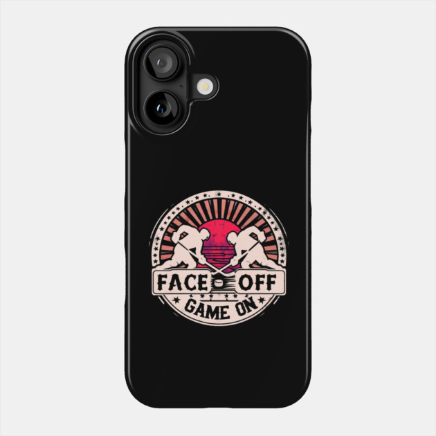 Face Off, Game On - Vintage Hockey Design Phone Case by Ben's Store 1