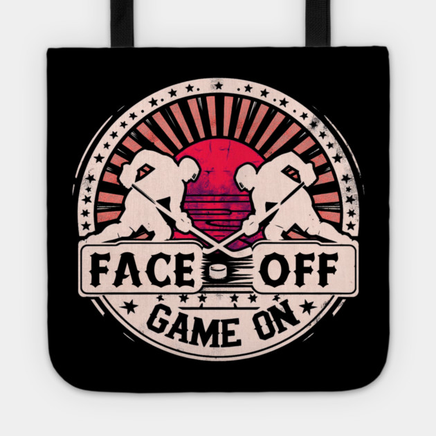 Face Off, Game On - Vintage Hockey Design Tote by Ben's Store 1