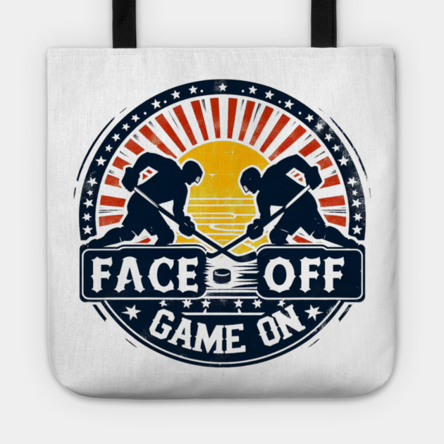 Face Off, Game On - Vintage Hockey Design Tote by Ben's Store 1