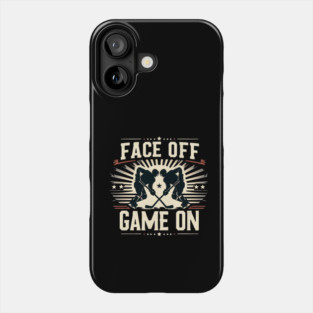 Face Off, Game On - Vintage Hockey Design Phone Case