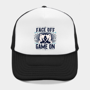 Face Off, Game On - Vintage Hockey Design Hat