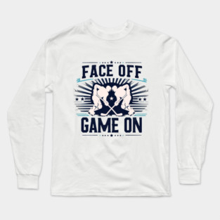 Face Off, Game On - Vintage Hockey Design Long Sleeve T-Shirt
