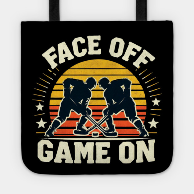 Face Off, Game On - Vintage Hockey Design Tote by Ben's Store 1