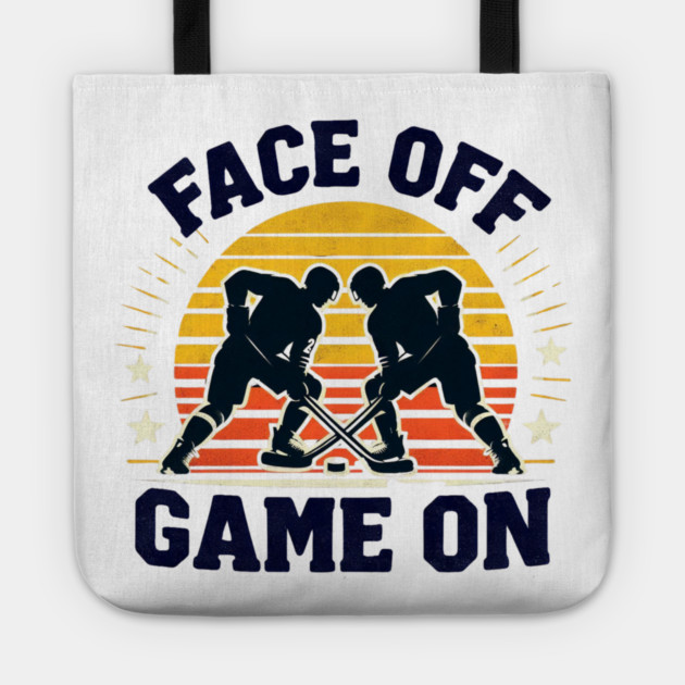 Face Off, Game On - Vintage Hockey Design Tote by Ben's Store 1