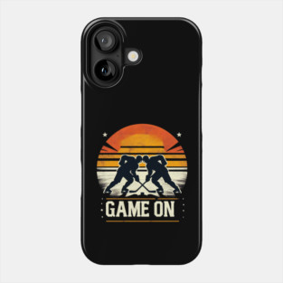 Game On - Vintage Hockey Faceoff Design Phone Case