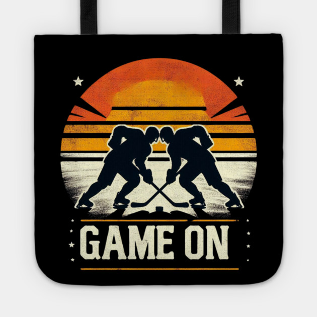 Game On - Vintage Hockey Faceoff Design Tote by Ben's Store 1