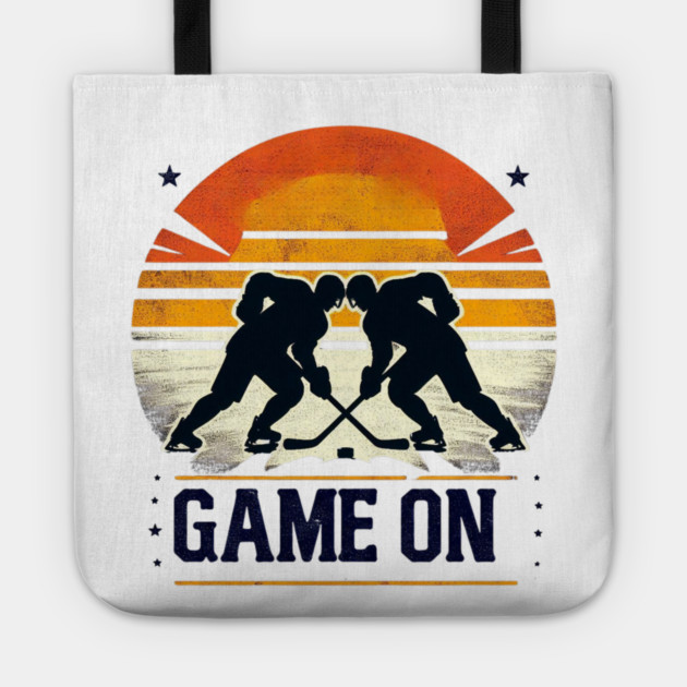Game On - Vintage Hockey Faceoff Design Tote by Ben's Store 1