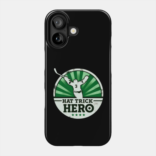 Hat Trick Hero – Vintage Hockey Design Phone Case by Ben's Store 1