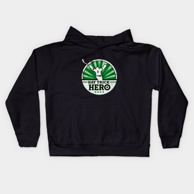 Hat Trick Hero – Vintage Hockey Design Kids Hoodie by Ben's Store 1