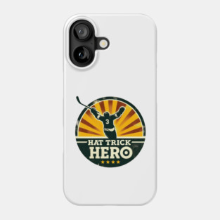 Hat Trick Hero – Vintage Hockey Design Phone Case