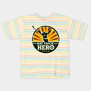 Hat Trick Hero – Vintage Hockey Design Kids T-Shirt