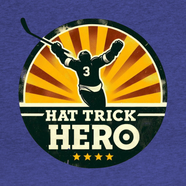 Hat Trick Hero – Vintage Hockey Design by Ben's Store 1