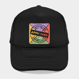 Retro Grunge Approved Stamp – Distressed Pop Art Badge Hat