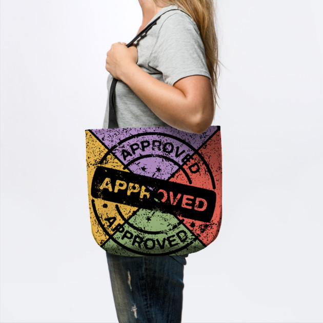 Retro Grunge Approved Stamp – Distressed Pop Art Badge by TuncGK