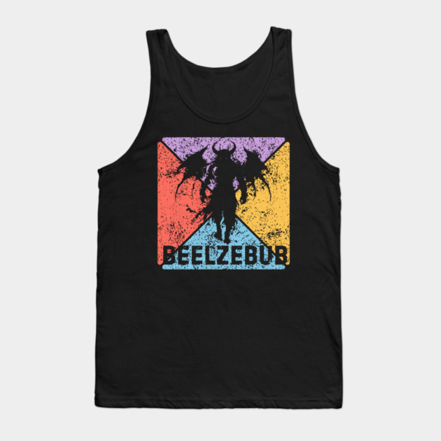 Beelzebub Demon Retro Art – Occult Grunge Aesthetic Tank Top by TuncGK
