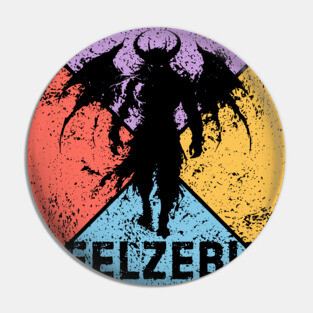 Beelzebub Demon Retro Art – Occult Grunge Aesthetic Pin