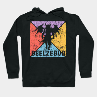 Beelzebub Demon Retro Art – Occult Grunge Aesthetic Hoodie