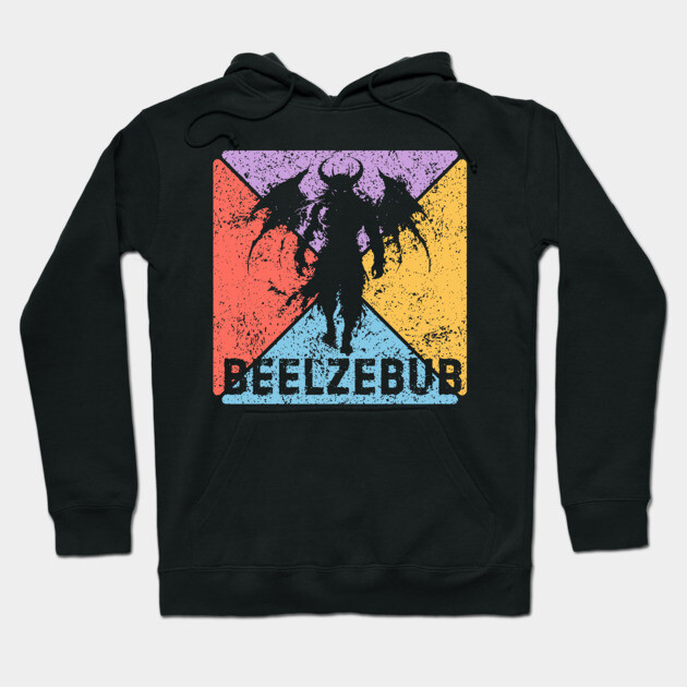 Beelzebub Demon Retro Art – Occult Grunge Aesthetic Hoodie by TuncGK