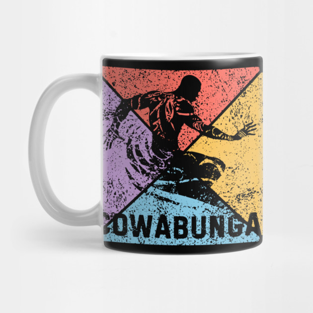 Cowabunga Surfing Vintage Pop Art – 80s Beach Vibes by TuncGK