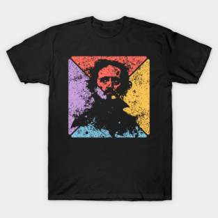 Edgar Allan Poe Retro Pop Art – Gothic Literature Aesthetic T-Shirt