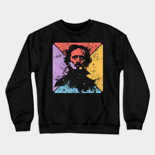 Edgar Allan Poe Retro Pop Art – Gothic Literature Aesthetic Crewneck Sweatshirt