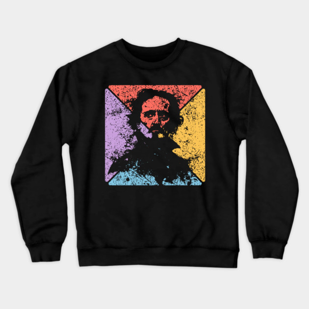 Edgar Allan Poe Retro Pop Art – Gothic Literature Aesthetic Crewneck Sweatshirt by TuncGK