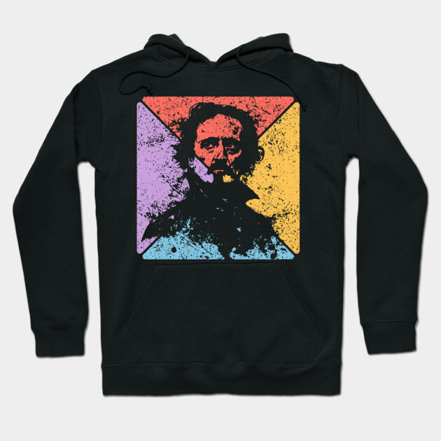Edgar Allan Poe Retro Pop Art – Gothic Literature Aesthetic Hoodie by TuncGK