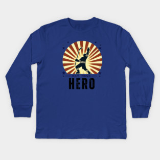 Hat Trick Hero – Vintage Hockey Design Kids Long Sleeve T-Shirt