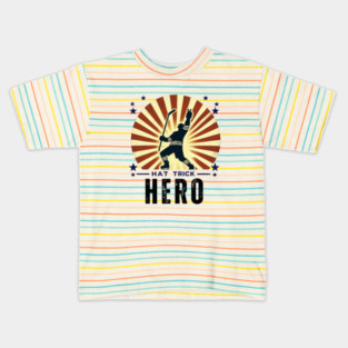 Hat Trick Hero – Vintage Hockey Design Kids T-Shirt