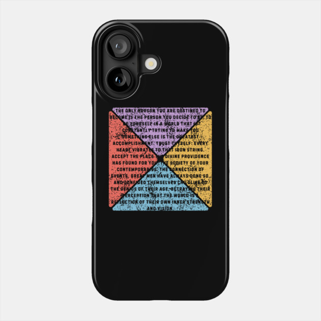 Ralph Waldo Emerson Quote – Retro Inspirational Pop Art Phone Case by TuncGK