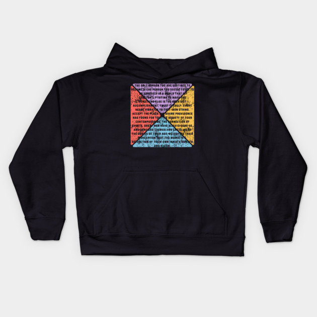 Ralph Waldo Emerson Quote – Retro Inspirational Pop Art Kids Hoodie by TuncGK