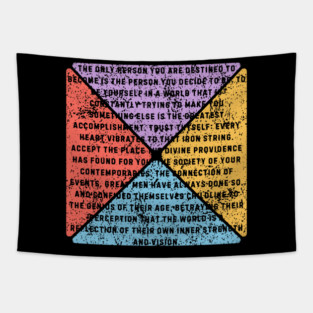 Ralph Waldo Emerson Quote – Retro Inspirational Pop Art Tapestry