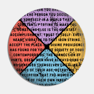 Ralph Waldo Emerson Quote – Retro Inspirational Pop Art Pin